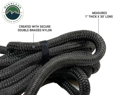 Brute Kinetic Rope Recovery Strap 1 x 30 Foot 30 Percent Stretch Overland Vehicle Systems-3