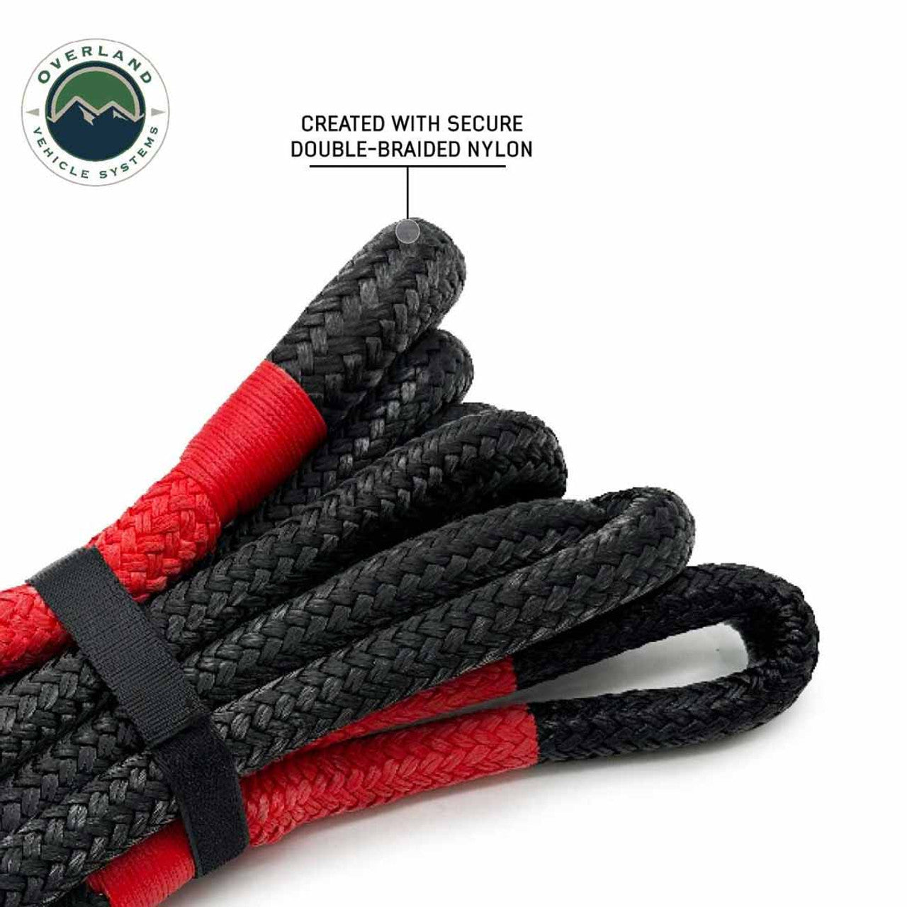 Overland Vehicle Systems Brute Kinetic Recovery Rope 5/8 Inch x 20 Foot With Storage Bag Overland Vehicle Systems