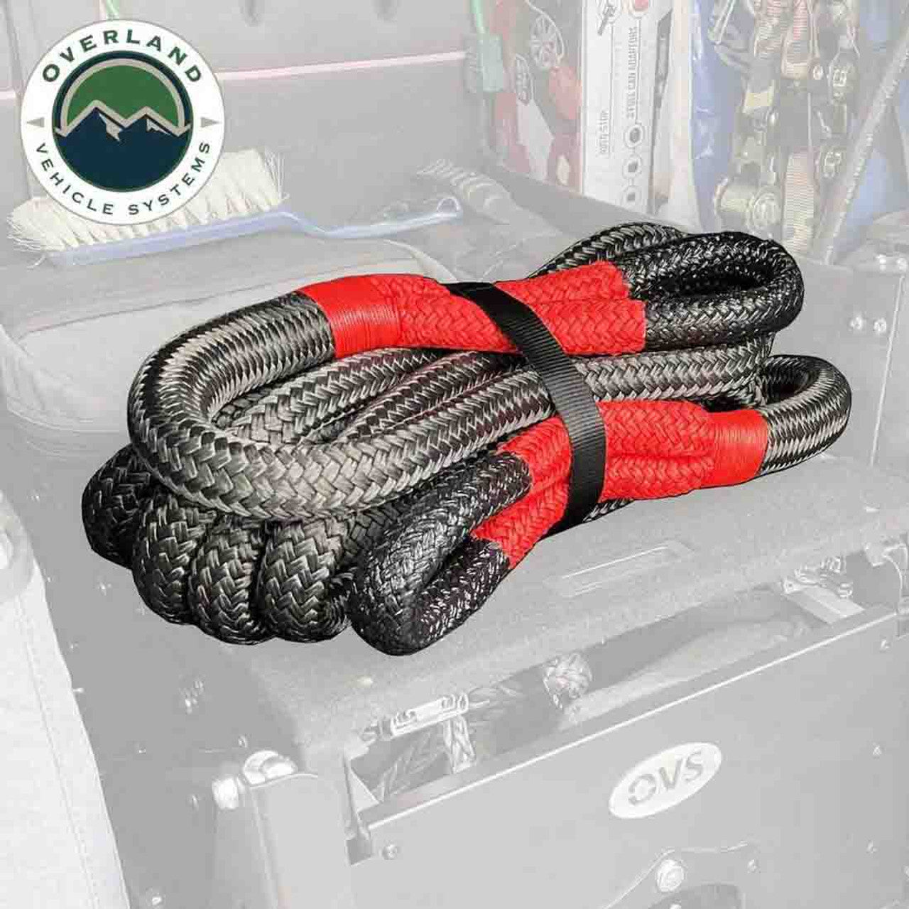Overland Vehicle Systems Brute Kinetic Recovery Rope 5/8 Inch x 20 Foot With Storage Bag Overland Vehicle Systems