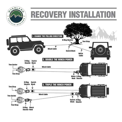 Brute Kinetic Recovery Rope 7/8 Inch x 20 Foot With Storage Bag Overland Vehicle Systems-8