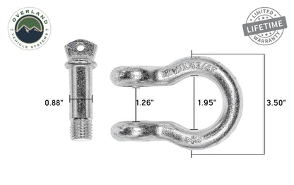 Recovery Shackle 3/4 4.75 Ton Zinc - D Ring Recovery Shackle Overland Vehicle Systems-4