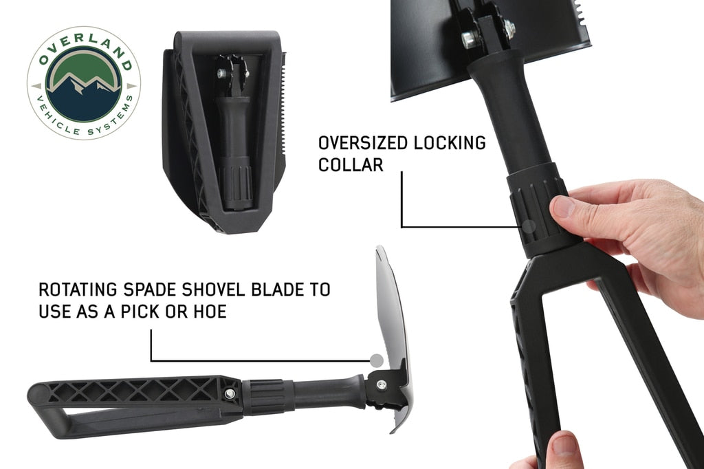 Overland Vehicle Systems Multi Functional Military Style Utility Shovel for extreme Overland Vehicle Systems