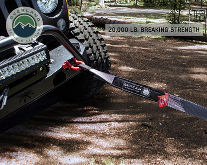 Tow Strap 20000 lbs - 2 x 30' Gray With Black Ends Overland Vehicle Systems-7