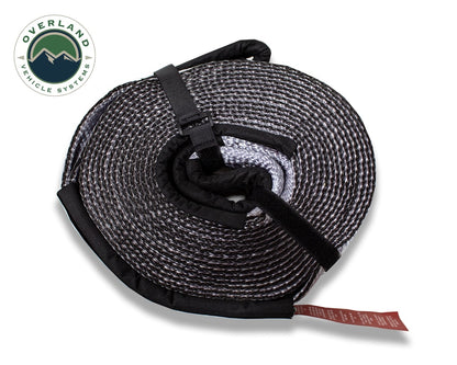 Tow Strap 30 30,000 lb. 3 x 30' Gray Storage Bag Overland Vehicle Systems-4