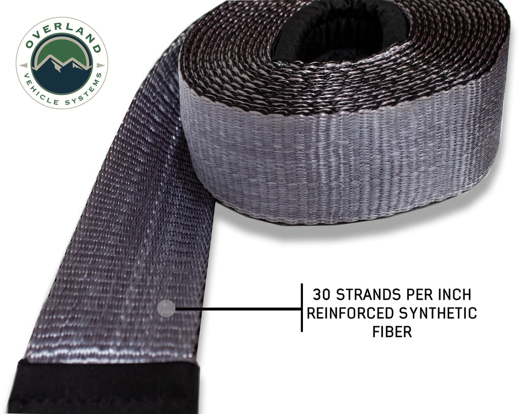 Tree Saver Tow Strap 40,000 lb. Gray With Storage Bag Overland Vehicle Systems-6