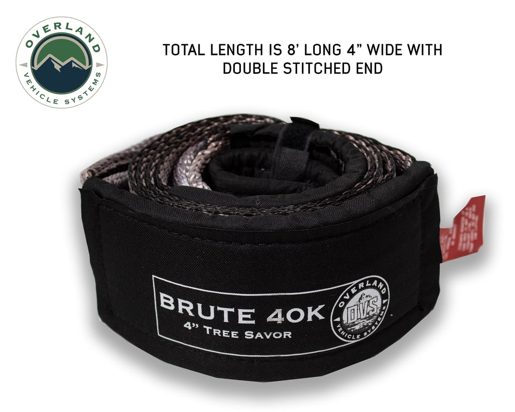 Tree Saver Tow Strap 40,000 lb. Gray With Storage Bag Overland Vehicle Systems-2