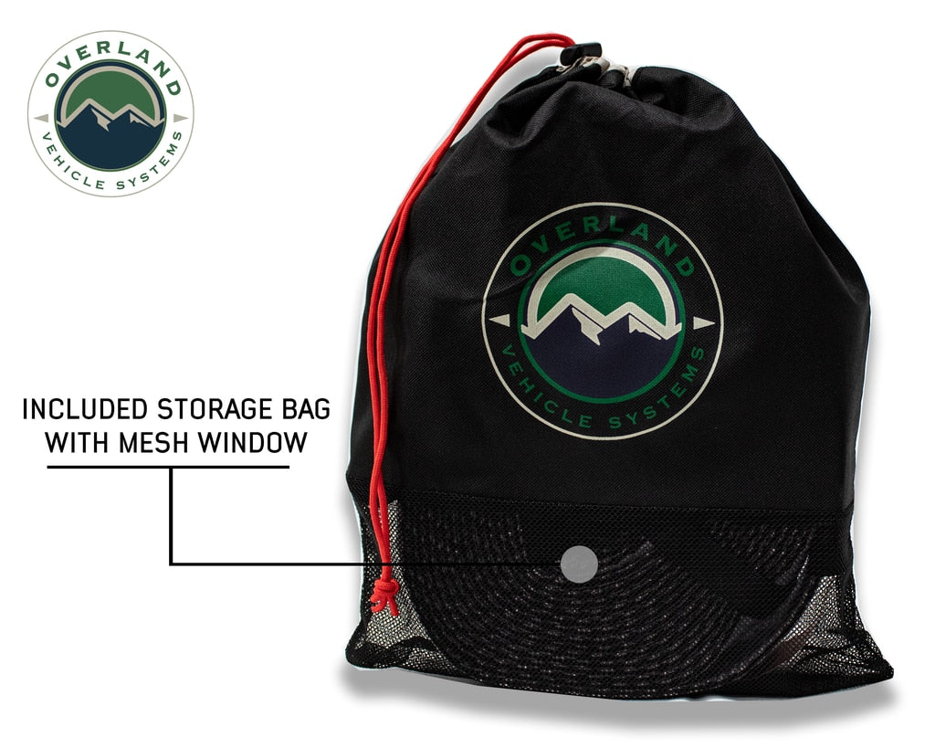 Overland Vehicle Systems Tree Saver Tow Strap 40,000 lb. Gray With Storage Bag Overland Vehicle Systems