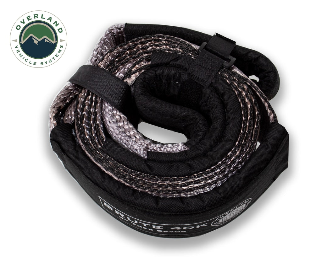 Overland Vehicle Systems Tree Saver Tow Strap 40,000 lb. Gray With Storage Bag Overland Vehicle Systems
