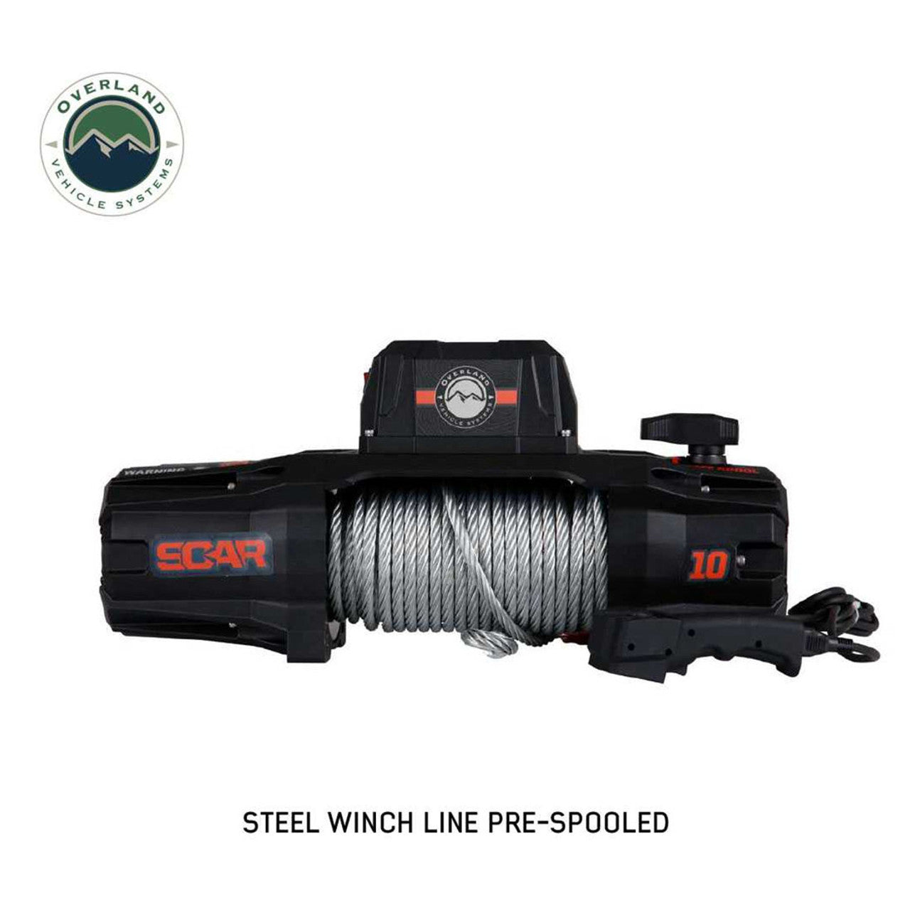 Overland Vehicle Systems SCAR 10 - 10,000 lb. Winch With Steel Cable and Wireless Remote Overland Vehicle Systems