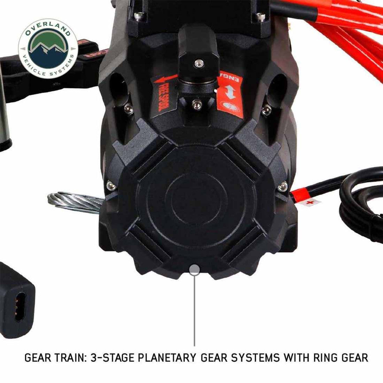 Overland Vehicle Systems SCAR 10 - 10,000 lb. Winch With Steel Cable and Wireless Remote Overland Vehicle Systems