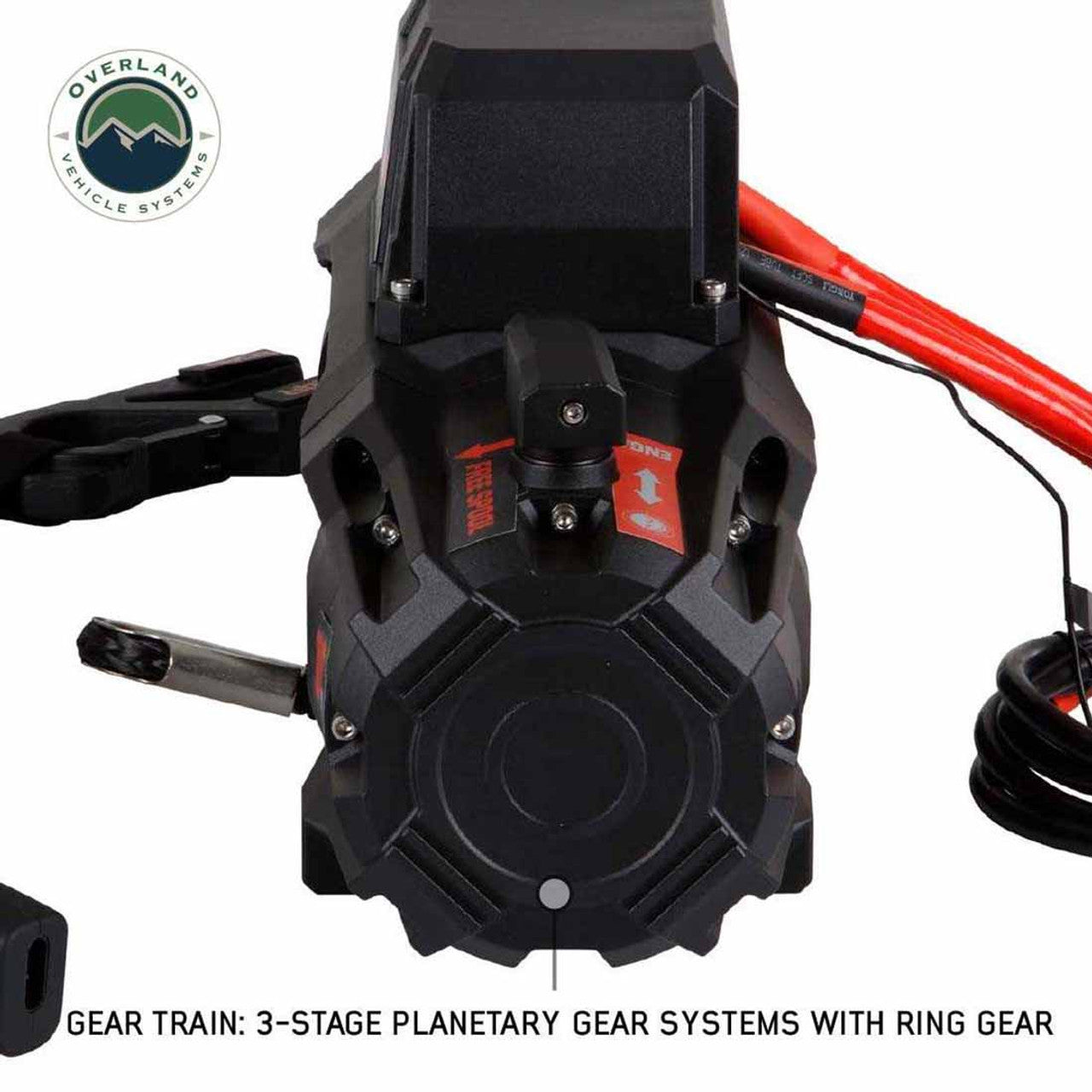 Overland Vehicle Systems SCAR 10P - 10,000 lb. Winch With Synthetic Rope and Wireless Remote Overland Vehicle Systems