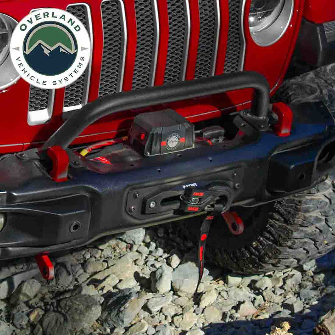 Overland Vehicle Systems SCAR 10P - 10,000 lb. Winch With Synthetic Rope and Wireless Remote Overland Vehicle Systems