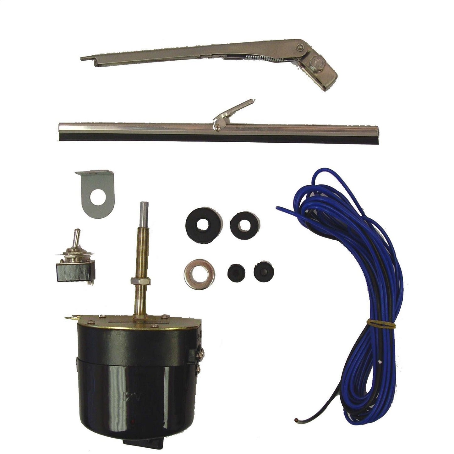 Wiper Motor Kit 12V Includes Motor/Arm/Blade 1941-1968 Willys / Jeep OMIX