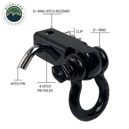 Receiver Hitch D-Ring Receiver Mount Recovery Shackle Overland Vehicle Systems-1
