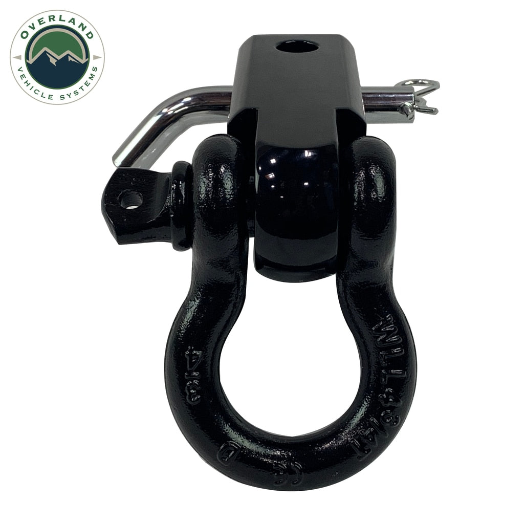 Overland Vehicle Systems Receiver Hitch D-Ring Receiver Mount Recovery Shackle Overland Vehicle Systems