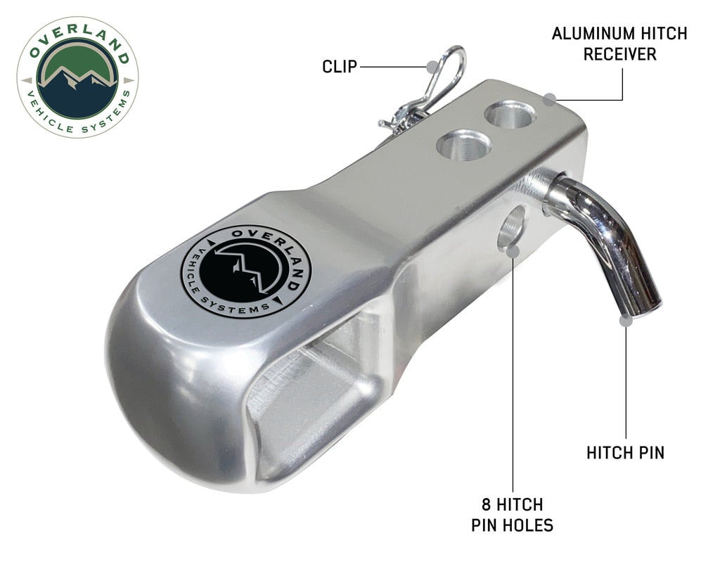 Overland Vehicle Systems Aluminum Receiver Hitch Mount - Durable and Efficient Overland Vehicle Systems