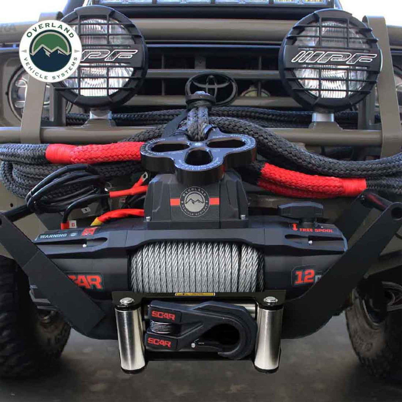Overland Vehicle Systems SCAR 12 - 12,000 lb. Winch With Steel Cable and Wireless Remote Overland Vehicle Systems
