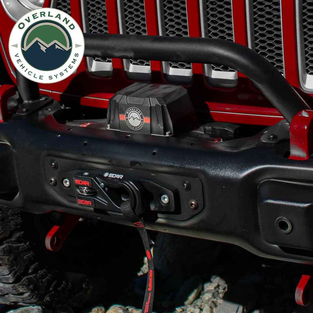 Overland Vehicle Systems SCAR 12 - 12,000 lb. Winch With Steel Cable and Wireless Remote Overland Vehicle Systems