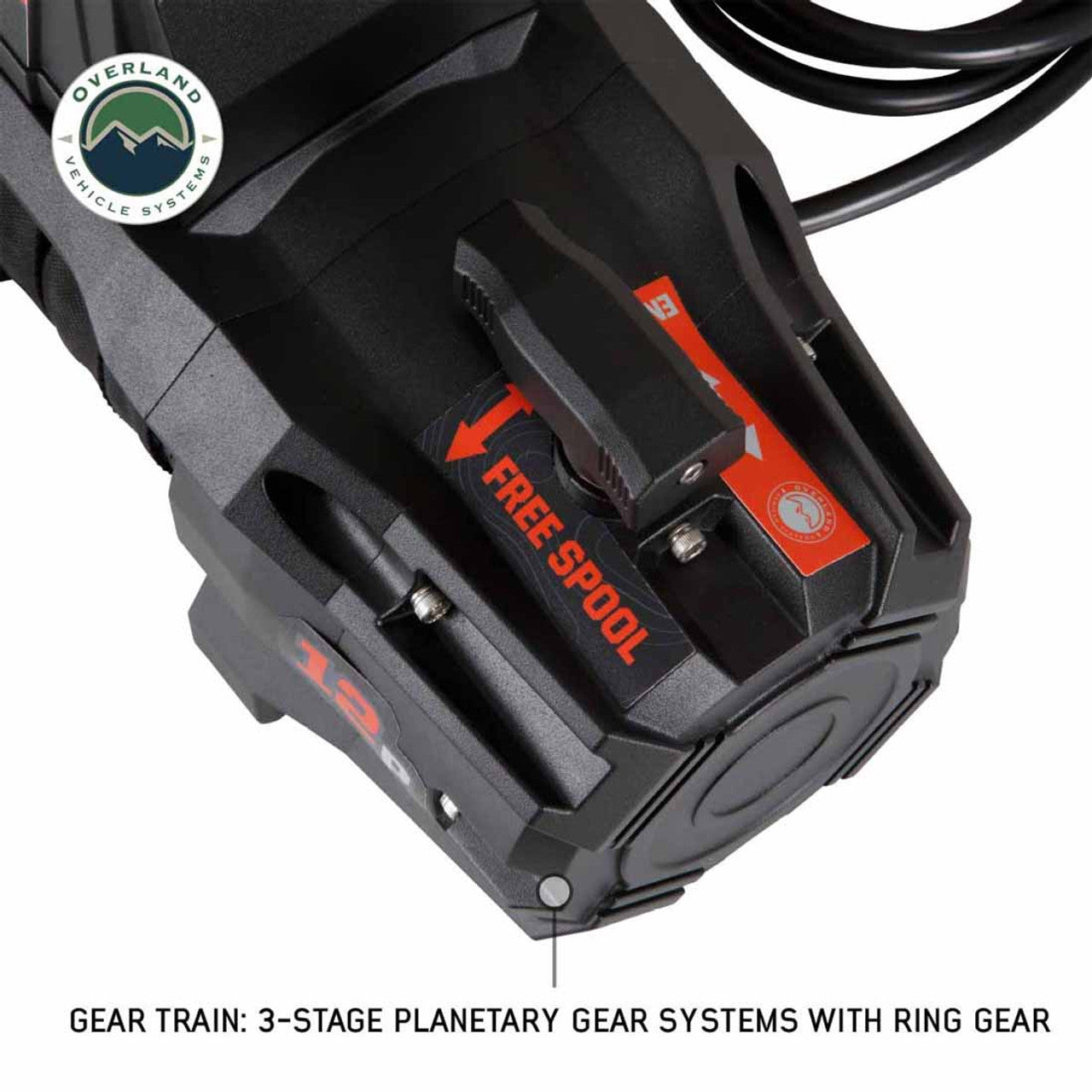 Overland Vehicle Systems SCAR 12P - 12,000 lb. Winch With Synthetic Rope and Wireless Remote Overland Vehicle Systems