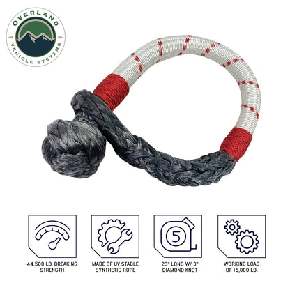 Soft Shackle Recovery 41,000 lb. With Loop & Abrasive Sleeve Overland Vehicle Systems-4