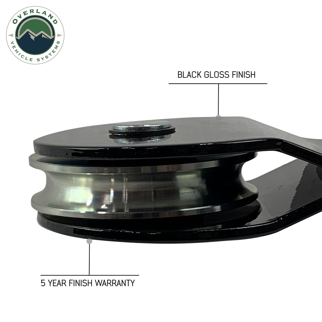 Overland Vehicle Systems Snatch Block - Heavy Duty Universal Snatch Block Pulley Overland Vehicle Systems