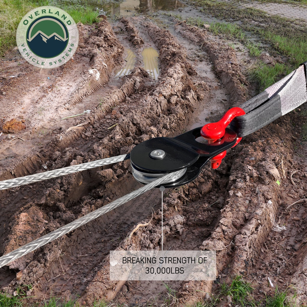 Overland Vehicle Systems Snatch Block - Heavy Duty Universal Snatch Block Pulley Overland Vehicle Systems