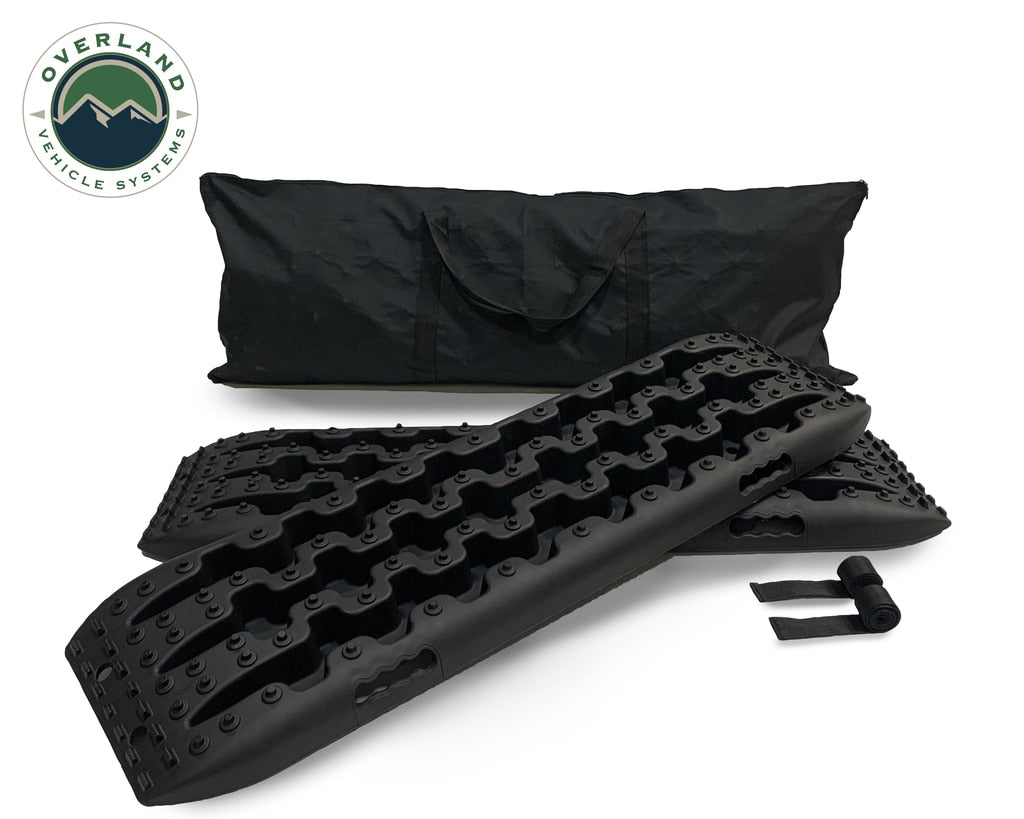 Overland Vehicle Systems Recovery Ramps for 4WDs Gray/Black Universal + Storage Bag Overland Vehicle Systems