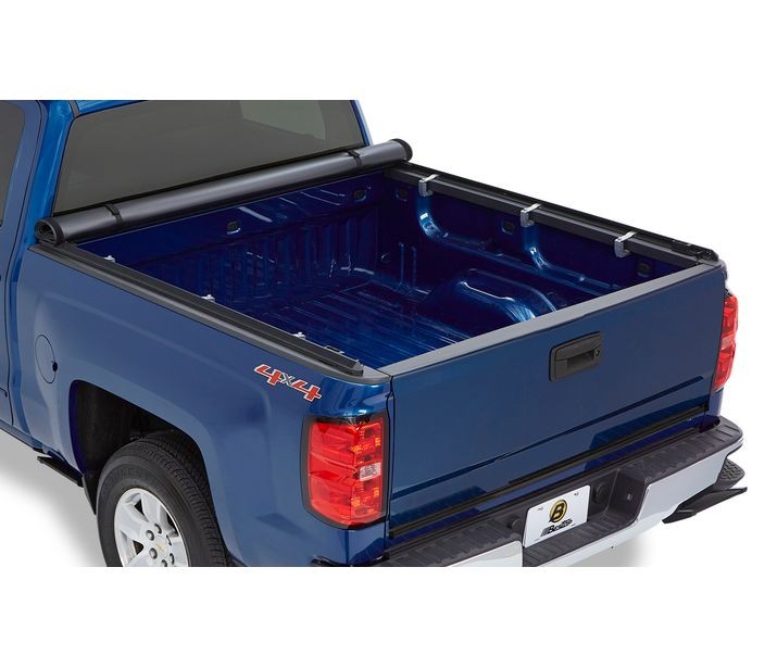 Bestop Soft Tonneau Cover EZ-Roll For Nissan 2004-2024 Titan 5.5 Foot Black Tailgate Spoiler Not Included Bestop