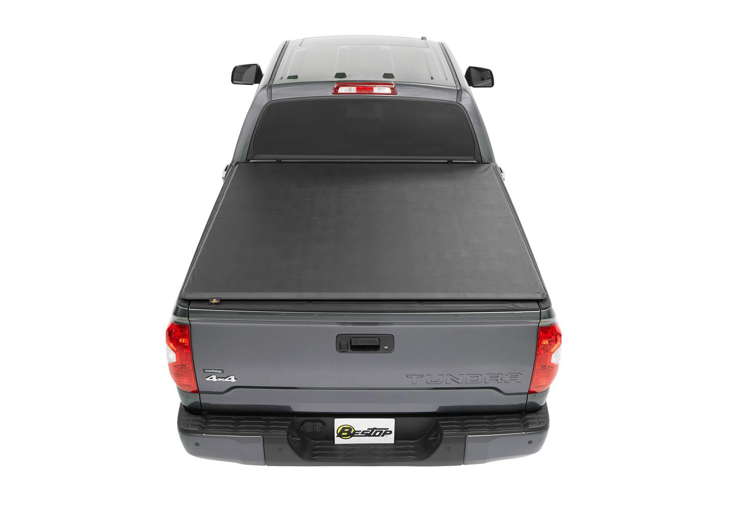EZ-Roll Soft Tonneau Cover For Toyota 2007-2024 Tundra Black Tailgate Spoiler Not Included Bestop