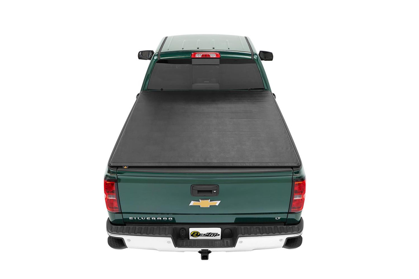 EZ-Roll Soft Tonneau Cover For Chevy/GMC 2014-2018 Silverado/Sierra 1500 Black Tailgate Spoiler Not Included Bestop-1