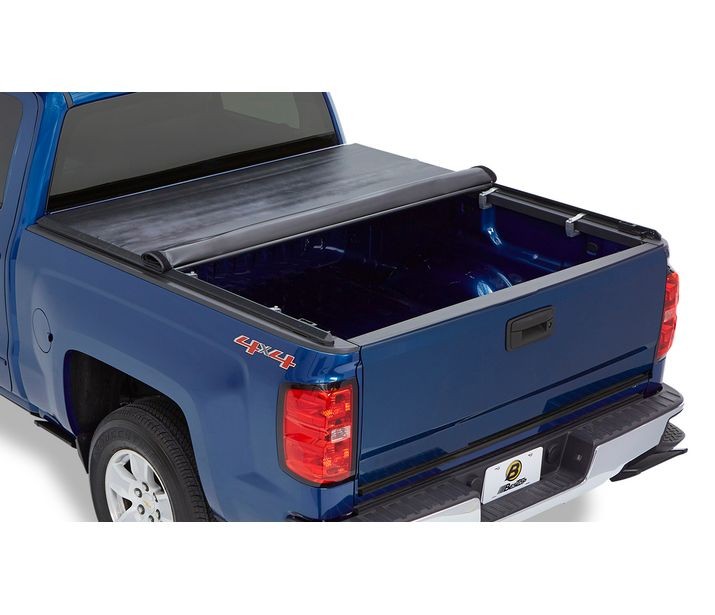 EZ-Fold Soft Tri-Fold Tonneau Cover For Chevy/GMC 2015-24 Colorado/Canyon Black Tailgate Spoiler Not Included Bestop-1