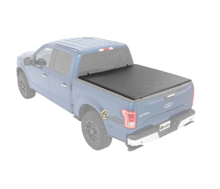 Bestop EZ-Roll Soft Tonneau Cover For Ford 2017-2024 F-250/F-350 Super Duty Black Tailgate Spoiler Not Included Bestop