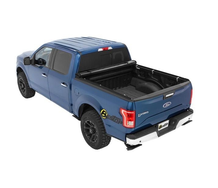 Bestop EZ-Roll Soft Tonneau Cover For Ford 2017-2024 F-250/F-350 Super Duty Black Tailgate Spoiler Not Included Bestop