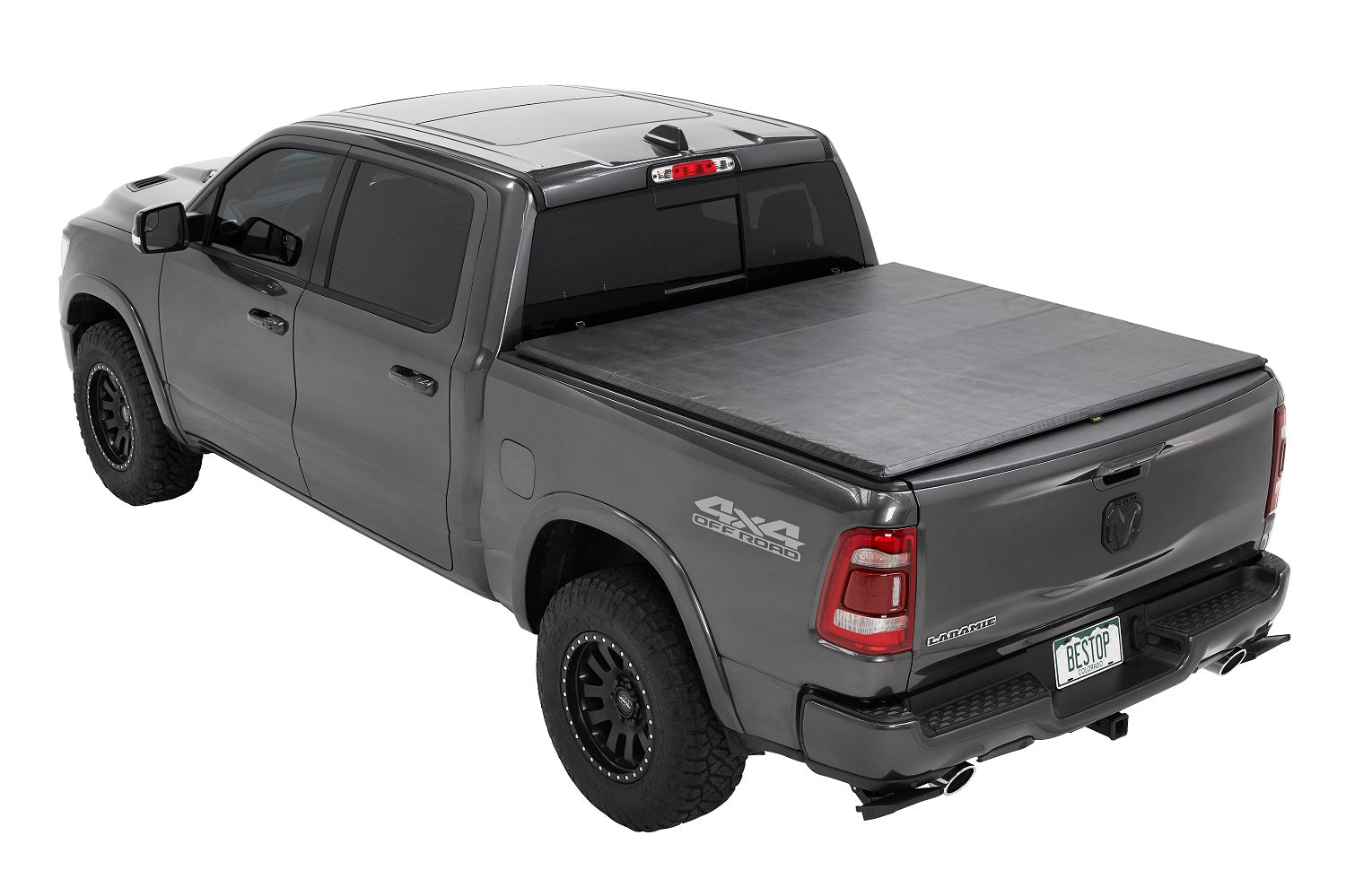 Bestop EZ-Roll Soft Tonneau Cover For Ram 2019-2024 1500 Black Tailgate Spoiler Not Included Bestop