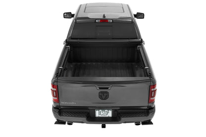 EZ-Roll Soft Tonneau Cover For Ram 2019-2024 1500 Black Tailgate Spoiler Not Included Bestop-4