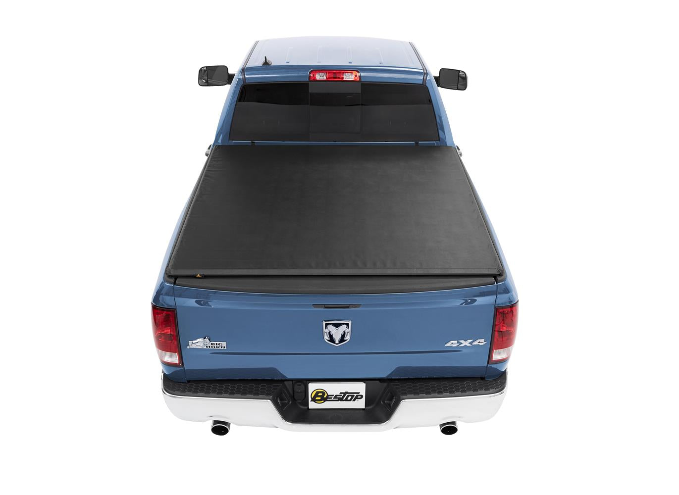 EZ-Roll Soft Tonneau Cover For Ram 2019-2024 1500 Black Tailgate Spoiler Not Included Bestop