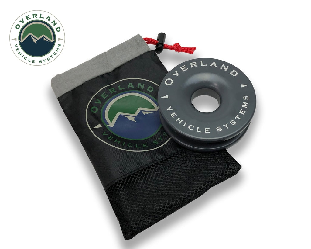 Overland Vehicle Systems Recovery Snatch Ring 4.00 41,000 lb. Gray With Storage Bag Overland Vehicle Systems