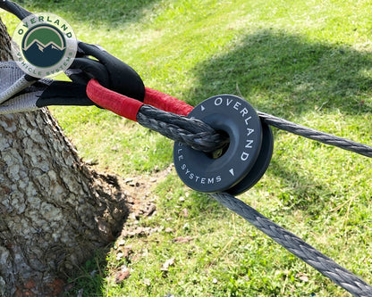 Recovery Snatch Ring 4.00 41,000 lb. Gray With Storage Bag Overland Vehicle Systems-4