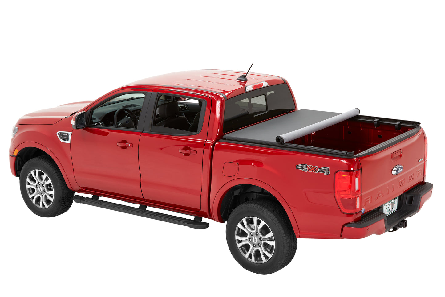 EZ-Roll Soft Tonneau Cover For Ford 2019-2024 Ranger Black Tailgate Spoiler Not Included Bestop-5