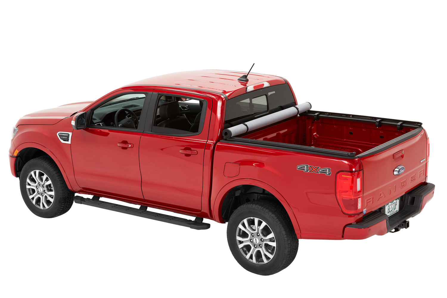 EZ-Roll Soft Tonneau Cover For Ford 2019-2024 Ranger Black Tailgate Spoiler Not Included Bestop-6