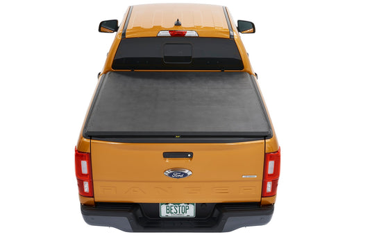 EZ-Roll Soft Tonneau Cover For Ford 2019-2024 Ranger Black Tailgate Spoiler Not Included Bestop-1
