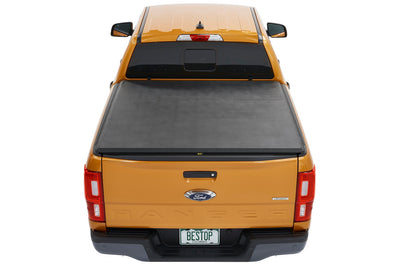 EZ-Roll Soft Tonneau Cover For Ford 2019-2024 Ranger Black Tailgate Spoiler Not Included Bestop-1