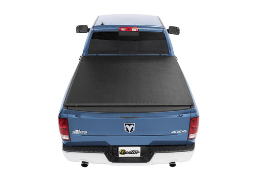 EZ-Roll Soft Tonneau Cover For Dodge 2009-2010 Ram 1500 Black Tailgate Spoiler Not Included Bestop-1