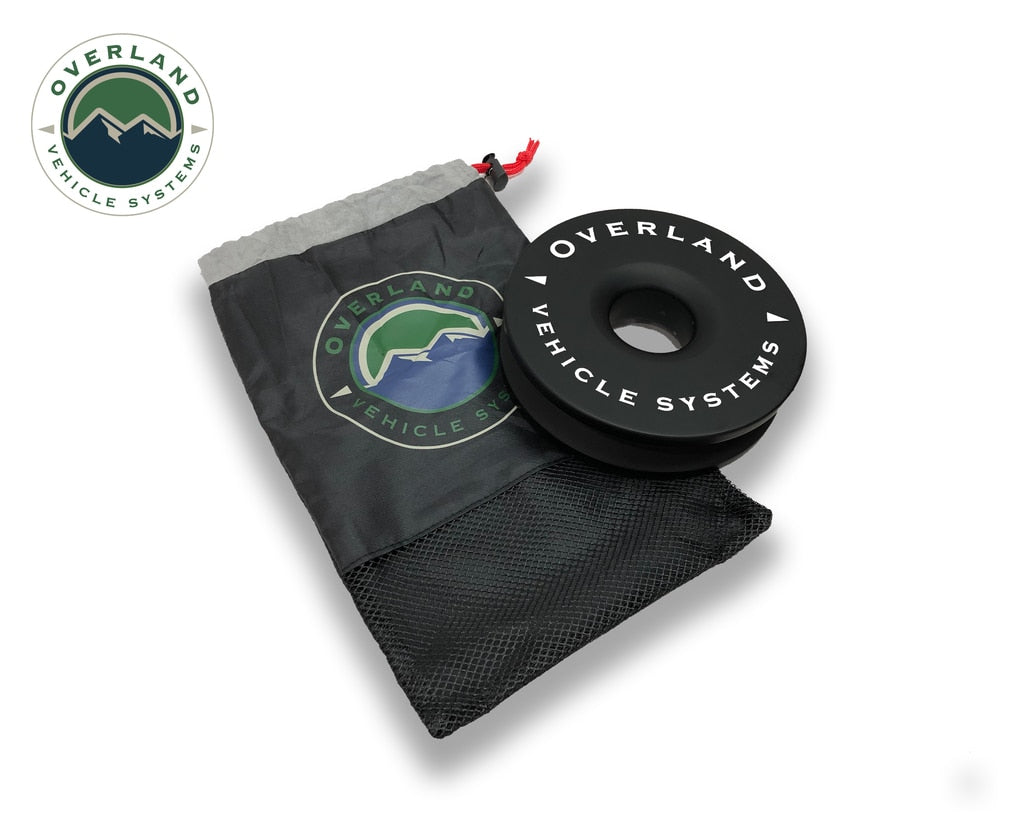 Overland Vehicle Systems Recovery Ring 6.25 Inch 45,000 lb. Black With Storage Bag Overland Vehicle Systems
