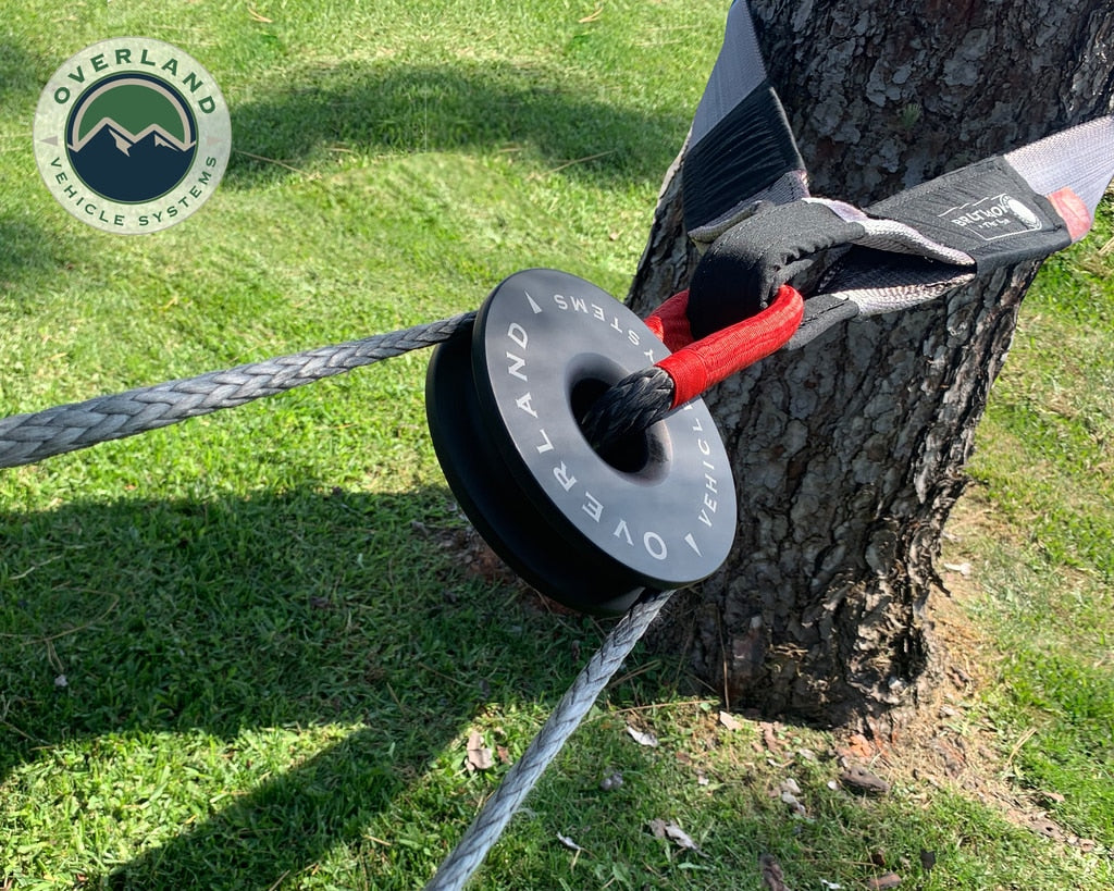 Overland Vehicle Systems Recovery Ring 6.25 Inch 45,000 lb. Black With Storage Bag Overland Vehicle Systems