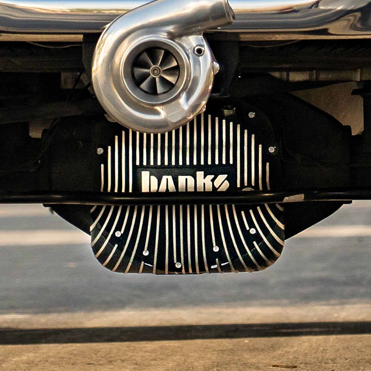 Ram-Air Differential Cover Kit Satin Black/Machined w/Hardware 01-19 Chevy/GMC 03-24 Ram with AAM 11.5 Inch or 11.8 Inch 14 Bolt Rear Axle Banks Power-3
