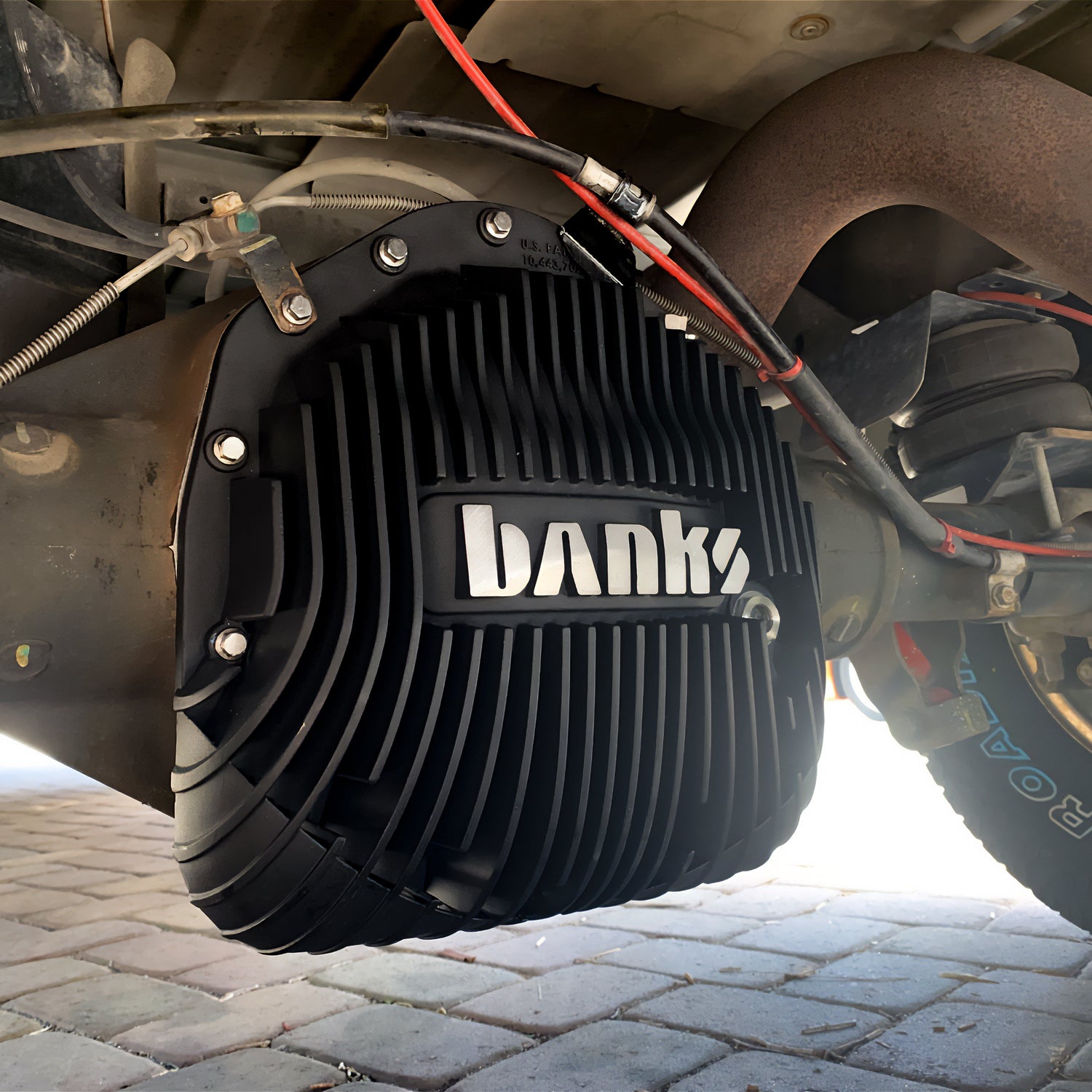 Ram-Air Differential Cover Kit, Black Ops, w/Hardware 01-19 Chevy/GMC 03-24 Ram with AAM 11.5 Inch or 11.8 Inch 14 Bolt Rear Axle Banks Power-3