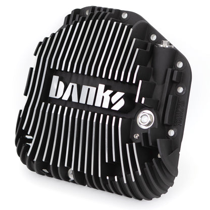 Ram-Air Differential Cover Kit Satin Black/Machined w/Hardware for 17-24 Ford F250 HD Tow Pkg and F350 SRW with Dana M275 Rear Axle Banks Power-1