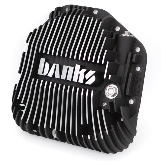 Ram-Air Differential Cover Kit Satin Black/Machined w/Hardware for 17-24 Ford F250 HD Tow Pkg and F350 SRW with Dana M275 Rear Axle Banks Power-1