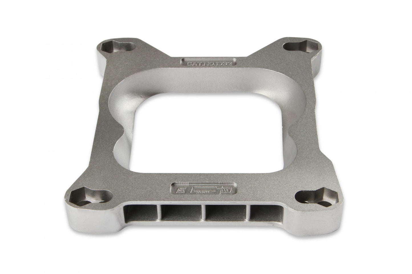 Carb Adapter Open Center Adapts 4-barrel Square Flange carburetors to spreadbore intake manifolds Mr Gasket-3